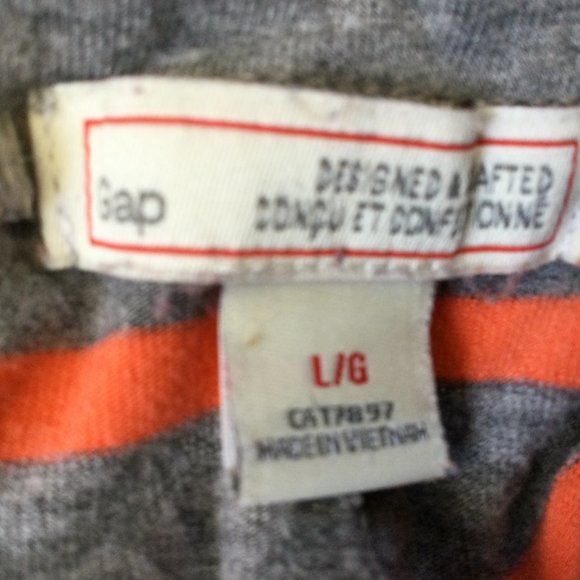 Gap Stretchy Mini Skirt 2013 Neon Orange and grey Large - Picture 6 of 8